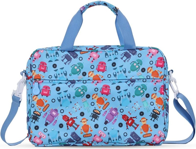 FunnyWin Kids Tablet Bag for Boy Girl Toddler Carrying Tablet Sleeve Carrying with Handle Shoulder Strap 13 inch - Image 1